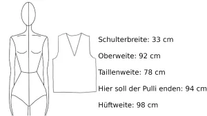Verwende eine Skizze um die Länge und Weite für deinen Pulli aufzuschreiben  maschenanschlag perfekte weite
