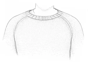 Bei einem breiten Halsausschnitt und breiten Schultern musst du auf die Ärmelweite in der Höhe der Schulter achten, damit deine Raglanlinie diagonal verläuft und keinen Knick bekommt. raglanaermel stricken