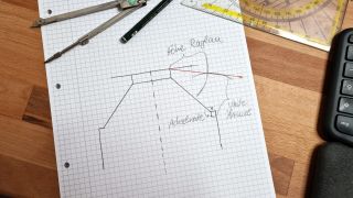 Du kannst in deiner Skizze prüfen, ob deine Ärmelweite für deinen Raglan ausreichend ist..  raglanaermel stricken